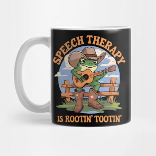 Speech Therapy Is Rootin Tootin Cute Western Frog SLP Mug